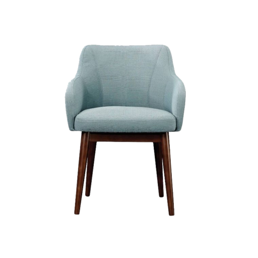 Modern Upholstered Office Chair With Wooden Legs