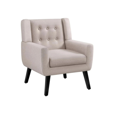 Upholstered Button Tufted Accent Chair